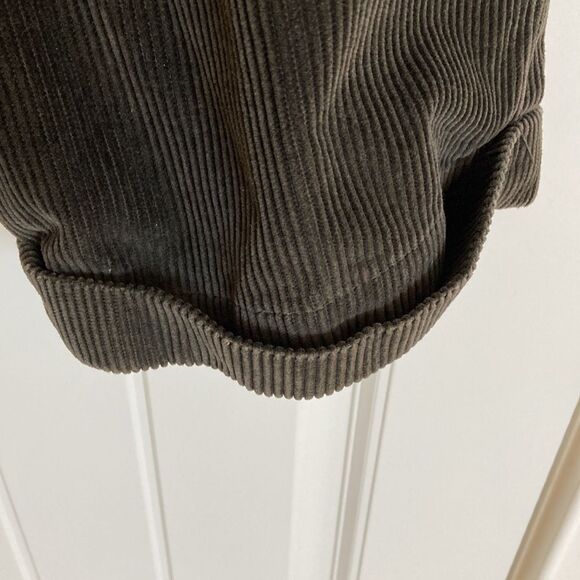 Brooks Brothers Elliot Olive Green Wide Wale Corduroy Pants Pleats Cuff Size 35 - Picture 8 of 10